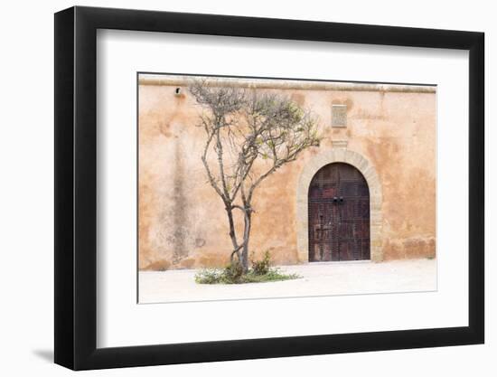 Morocco, Marrakech. Doorway Set into a Beige Way-Emily Wilson-Framed Photographic Print