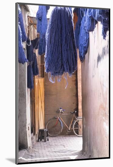 Morocco, Marrakech. Jemaa El Fnaa. Dyed Yarn Hanging to Dry-Emily Wilson-Mounted Photographic Print