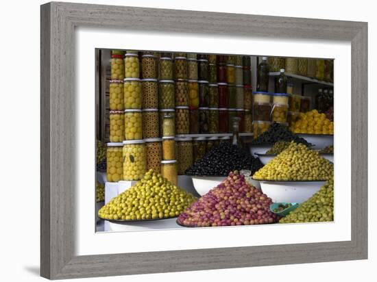 Morocco, Marrakech. Olives of Marrakech Souks-Kymri Wilt-Framed Photographic Print