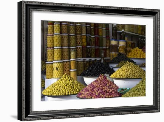 Morocco, Marrakech. Olives of Marrakech Souks-Kymri Wilt-Framed Photographic Print