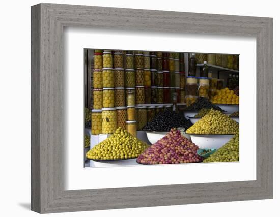 Morocco, Marrakech. Olives of Marrakech Souks-Kymri Wilt-Framed Photographic Print