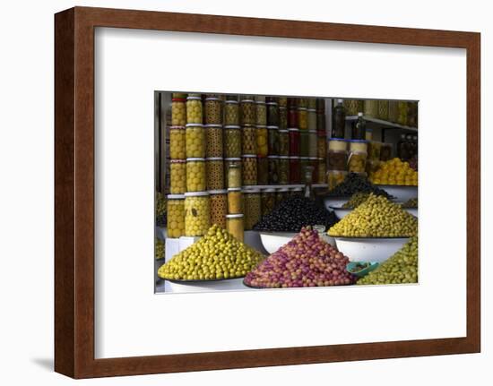 Morocco, Marrakech. Olives of Marrakech Souks-Kymri Wilt-Framed Photographic Print