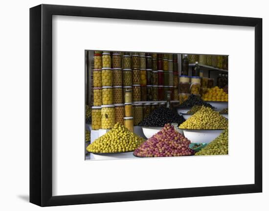 Morocco, Marrakech. Olives of Marrakech Souks-Kymri Wilt-Framed Photographic Print