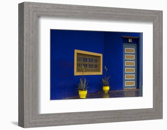 Morocco, Marrakech. Yves Saint Laurent's Jardin Majorelle-Kymri Wilt-Framed Photographic Print