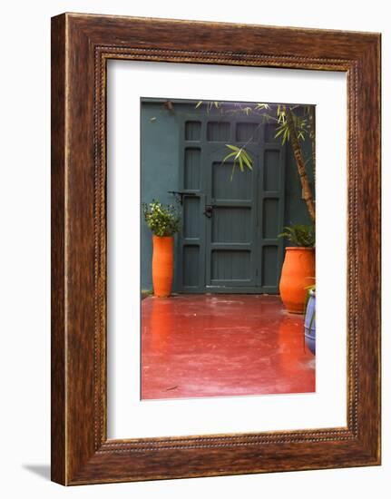 Morocco, Marrakech. Yves Saint Laurent's Jardin Majorelle-Kymri Wilt-Framed Photographic Print