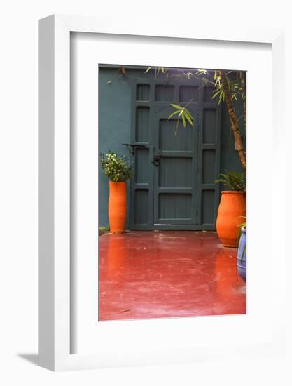 Morocco, Marrakech. Yves Saint Laurent's Jardin Majorelle-Kymri Wilt-Framed Photographic Print