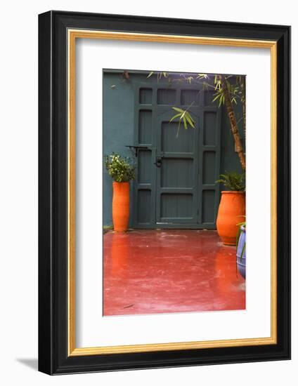 Morocco, Marrakech. Yves Saint Laurent's Jardin Majorelle-Kymri Wilt-Framed Photographic Print