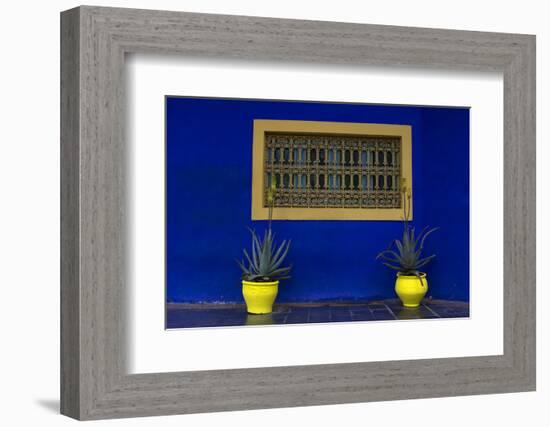 Morocco, Marrakech. Yves Saint Laurent's Jardin Majorelle-Kymri Wilt-Framed Photographic Print