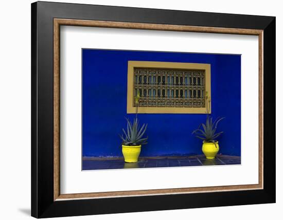Morocco, Marrakech. Yves Saint Laurent's Jardin Majorelle-Kymri Wilt-Framed Photographic Print