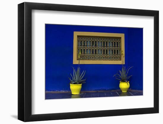 Morocco, Marrakech. Yves Saint Laurent's Jardin Majorelle-Kymri Wilt-Framed Photographic Print