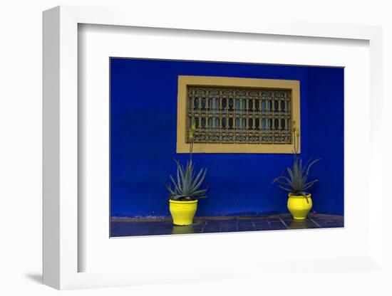 Morocco, Marrakech. Yves Saint Laurent's Jardin Majorelle-Kymri Wilt-Framed Photographic Print