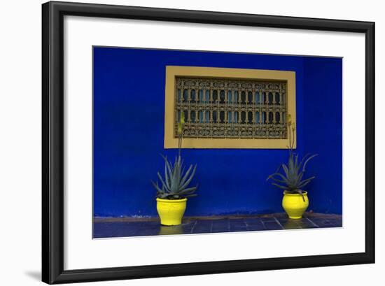 Morocco, Marrakech. Yves Saint Laurent's Jardin Majorelle-Kymri Wilt-Framed Photographic Print