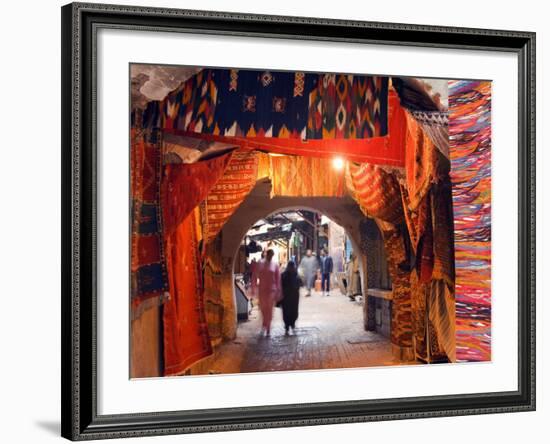 Morocco Marrakesh Medina Market at Place Djema El Fna-Christian Kober-Framed Photographic Print