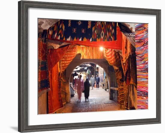 Morocco Marrakesh Medina Market at Place Djema El Fna-Christian Kober-Framed Photographic Print