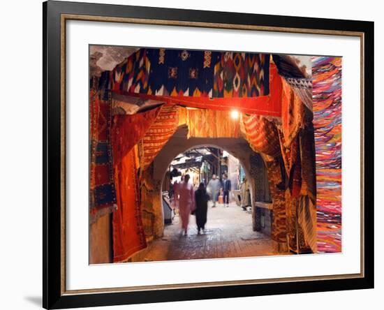 Morocco Marrakesh Medina Market at Place Djema El Fna-Christian Kober-Framed Photographic Print