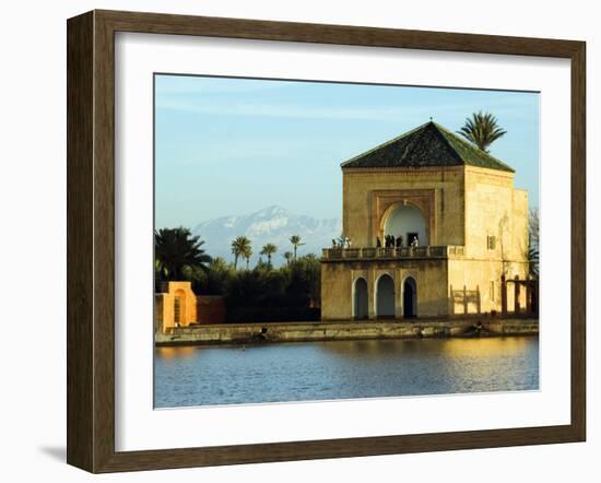 Morocco Marrakesh Menara Garden Pavilion Water Basin-Christian Kober-Framed Photographic Print