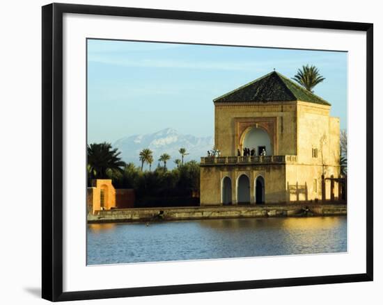 Morocco Marrakesh Menara Garden Pavilion Water Basin-Christian Kober-Framed Photographic Print