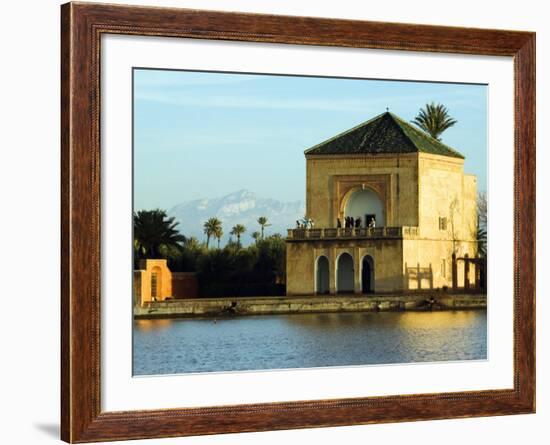 Morocco Marrakesh Menara Garden Pavilion Water Basin-Christian Kober-Framed Photographic Print