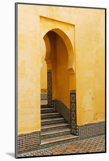 Morocco, Meknes. Mausoleum of Moulay Ismail Stairs-Kymri Wilt-Mounted Photographic Print