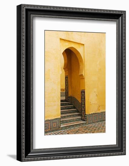 Morocco, Meknes. Mausoleum of Moulay Ismail Stairs-Kymri Wilt-Framed Photographic Print