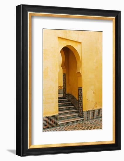 Morocco, Meknes. Mausoleum of Moulay Ismail Stairs-Kymri Wilt-Framed Photographic Print