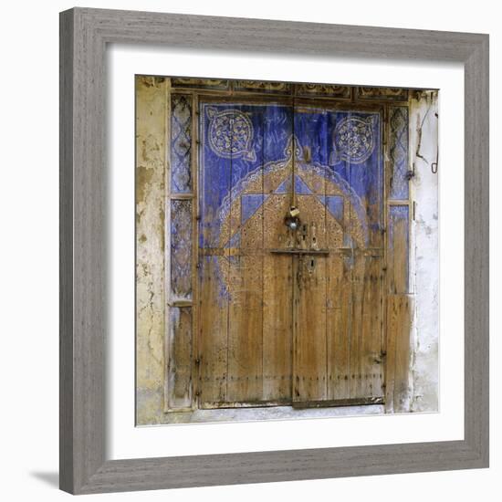 Morocco, Meknes, Medina, Wood-Gate, Old, Weathers-Roland T.-Framed Photographic Print