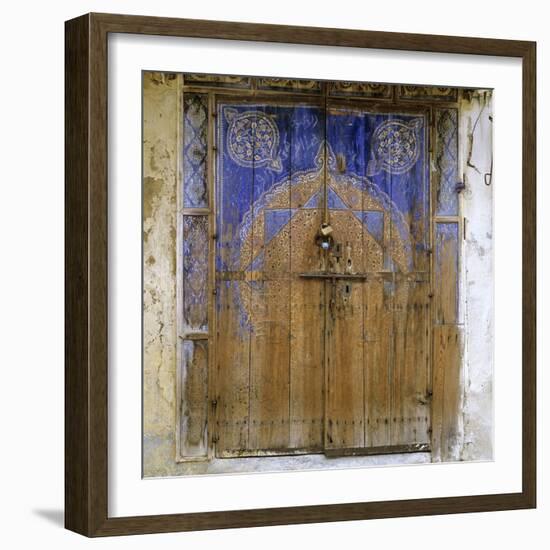 Morocco, Meknes, Medina, Wood-Gate, Old, Weathers-Roland T.-Framed Photographic Print