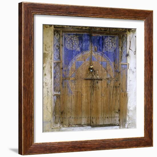 Morocco, Meknes, Medina, Wood-Gate, Old, Weathers-Roland T.-Framed Photographic Print