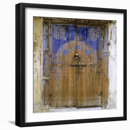 Morocco, Meknes, Medina, Wood-Gate, Old, Weathers-Roland T.-Framed Photographic Print