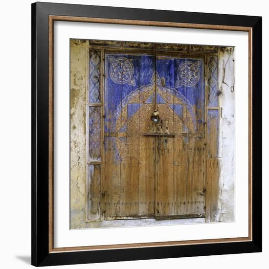 Morocco, Meknes, Medina, Wood-Gate, Old, Weathers-Roland T.-Framed Photographic Print