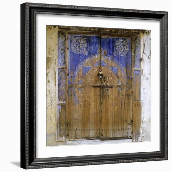 Morocco, Meknes, Medina, Wood-Gate, Old, Weathers-Roland T.-Framed Photographic Print