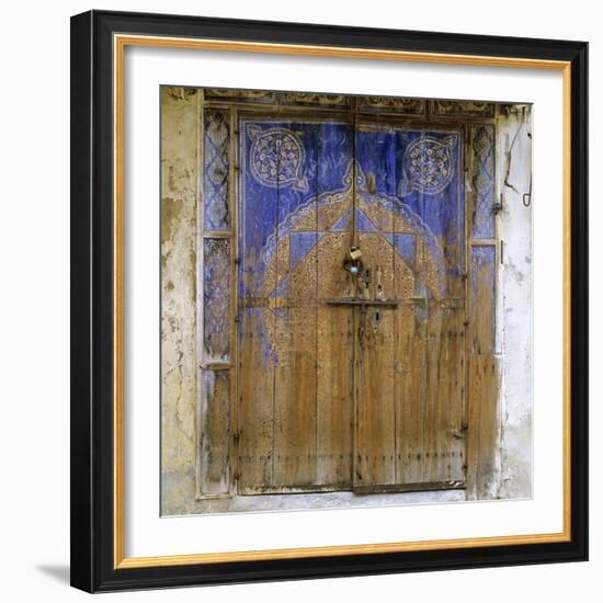 Morocco, Meknes, Medina, Wood-Gate, Old, Weathers-Roland T.-Framed Photographic Print