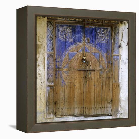 Morocco, Meknes, Medina, Wood-Gate, Old, Weathers-Roland T.-Framed Premier Image Canvas
