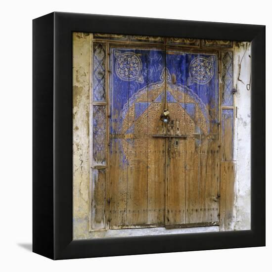 Morocco, Meknes, Medina, Wood-Gate, Old, Weathers-Roland T.-Framed Premier Image Canvas