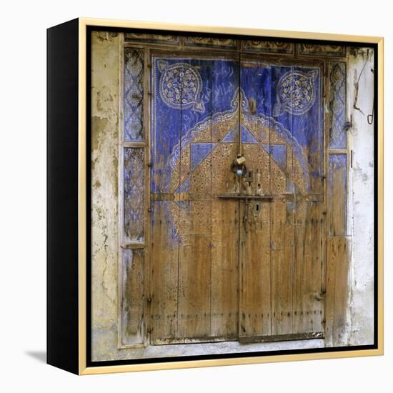 Morocco, Meknes, Medina, Wood-Gate, Old, Weathers-Roland T.-Framed Premier Image Canvas