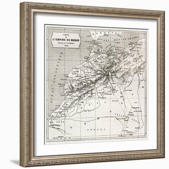 Morocco Old Map. Created By Erhard And Bonaparte, Published On Le Tour Du Monde, Paris, 1860-marzolino-Framed Premium Giclee Print