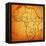 Morocco on Actual Map of Africa-michal812-Framed Stretched Canvas