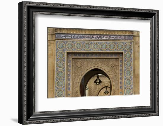 Morocco, Rabat. Ornate Gate of Royal Palace of Rabat-Kymri Wilt-Framed Photographic Print