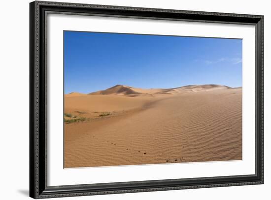 Morocco, Sahara Desert Sand Dunes in las Palmeras with Peaks and Sand-Bill Bachmann-Framed Photographic Print