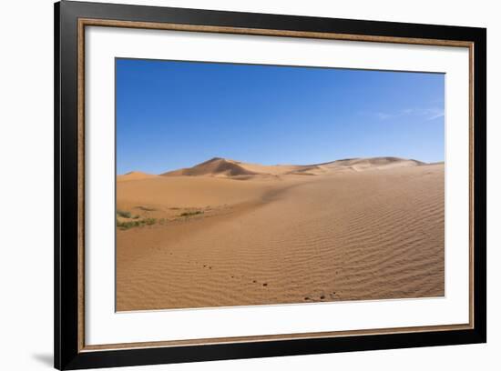 Morocco, Sahara Desert Sand Dunes in las Palmeras with Peaks and Sand-Bill Bachmann-Framed Photographic Print