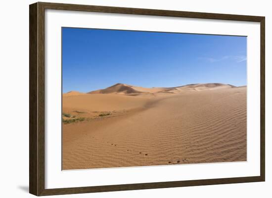 Morocco, Sahara Desert Sand Dunes in las Palmeras with Peaks and Sand-Bill Bachmann-Framed Photographic Print