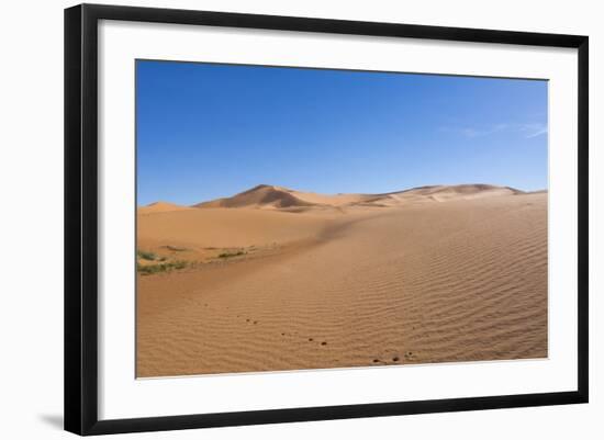 Morocco, Sahara Desert Sand Dunes in las Palmeras with Peaks and Sand-Bill Bachmann-Framed Photographic Print