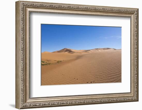 Morocco, Sahara Desert Sand Dunes in las Palmeras with Peaks and Sand-Bill Bachmann-Framed Photographic Print