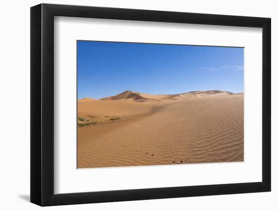 Morocco, Sahara Desert Sand Dunes in las Palmeras with Peaks and Sand-Bill Bachmann-Framed Photographic Print