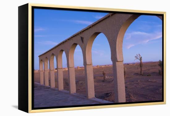 Morocco Sahara Desert Sunset Color on Arches las Palmeras Area-Bill Bachmann-Framed Premier Image Canvas