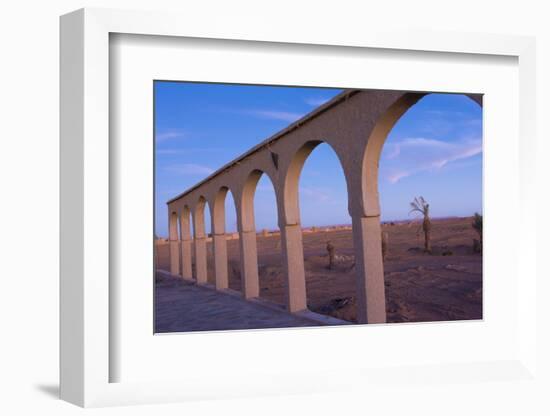 Morocco Sahara Desert Sunset Color on Arches las Palmeras Area-Bill Bachmann-Framed Photographic Print