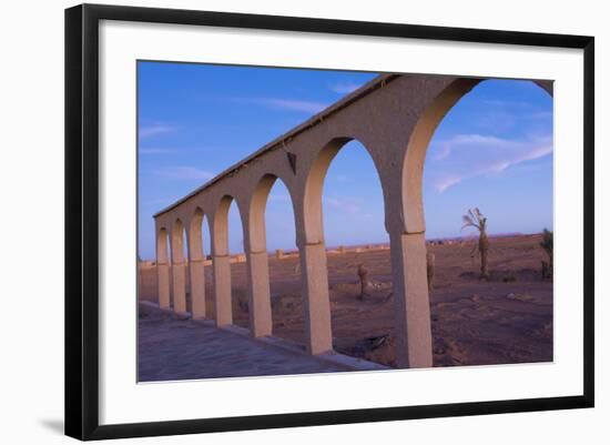 Morocco Sahara Desert Sunset Color on Arches las Palmeras Area-Bill Bachmann-Framed Photographic Print