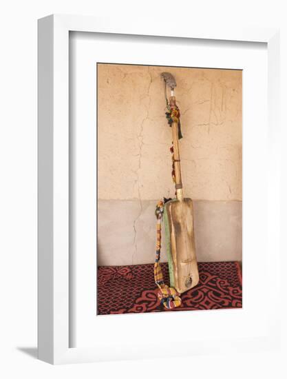 Morocco, Sahara region. Hajhouj or guembri musical instrument used in Gnawa music.-Brenda Tharp-Framed Photographic Print