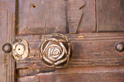 Morocco Tamnougalt Kasbah In The Draa Valley Rose Shaped Door