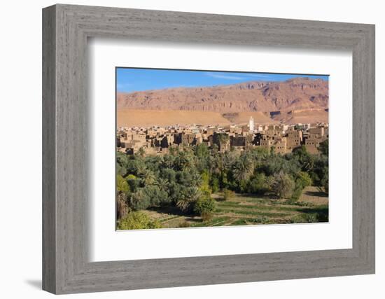 Morocco, Tinghir Oasis and Village with Beautiful Mountains with Trees-Bill Bachmann-Framed Photographic Print